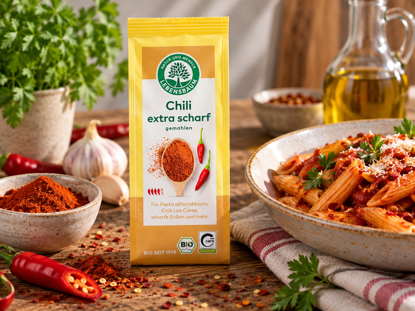 Bezlepková CHILLI paprička BIO extra pálivá mletá 50 g - Lebensbaum